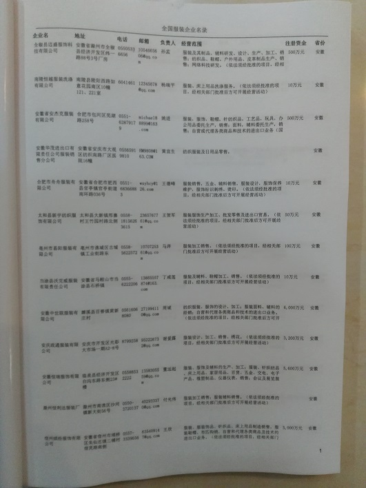 中國服裝企業(yè)黃頁可開展精準營銷,電話營銷、郵件營銷、傳真營銷等等多管齊下,圓您銷售冠軍夢